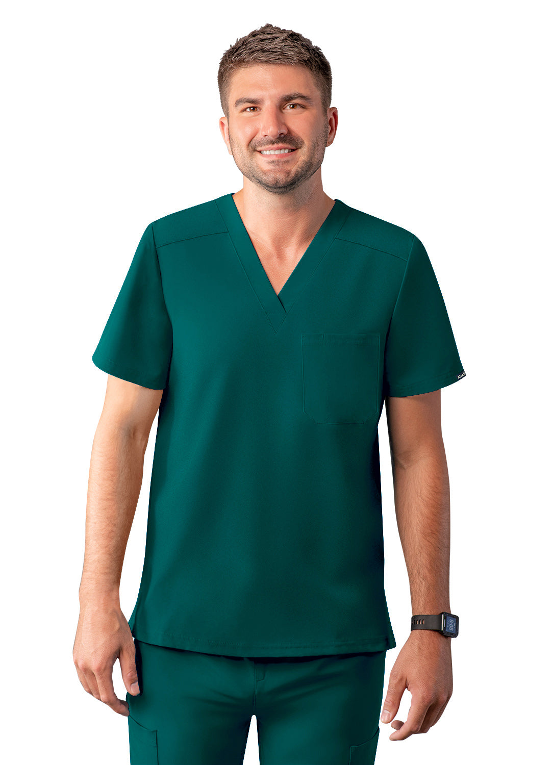 ADAR Addition Men's Classic V-Neck Scrub Top