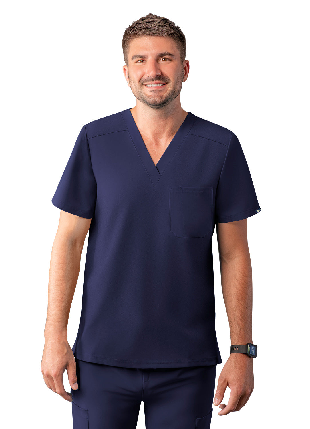 ADAR Addition Men's Classic V-Neck Scrub Top