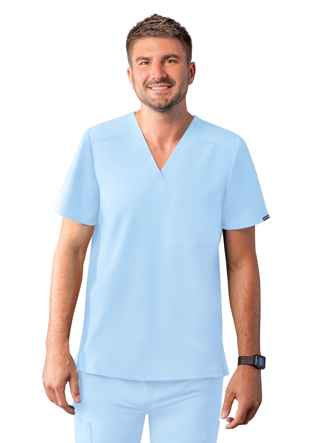 ADAR Addition Men's Classic V-Neck Scrub Top