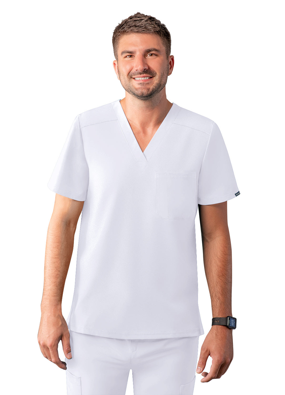 ADAR Addition Men's Classic V-Neck Scrub Top