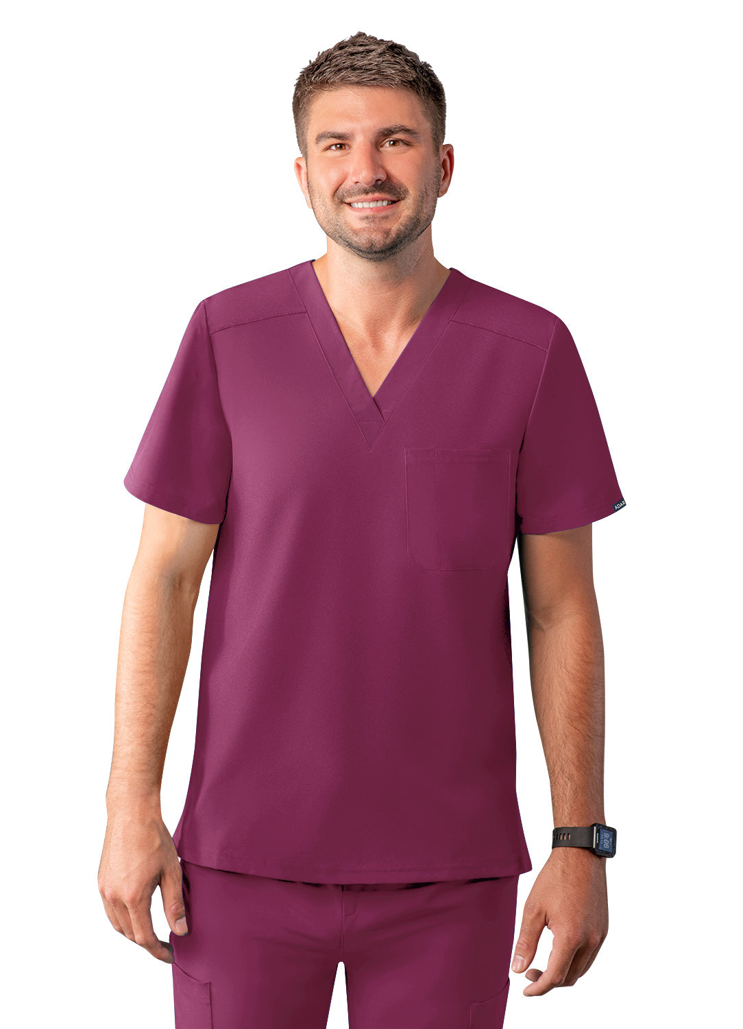 ADAR Addition Men's Classic V-Neck Scrub Top