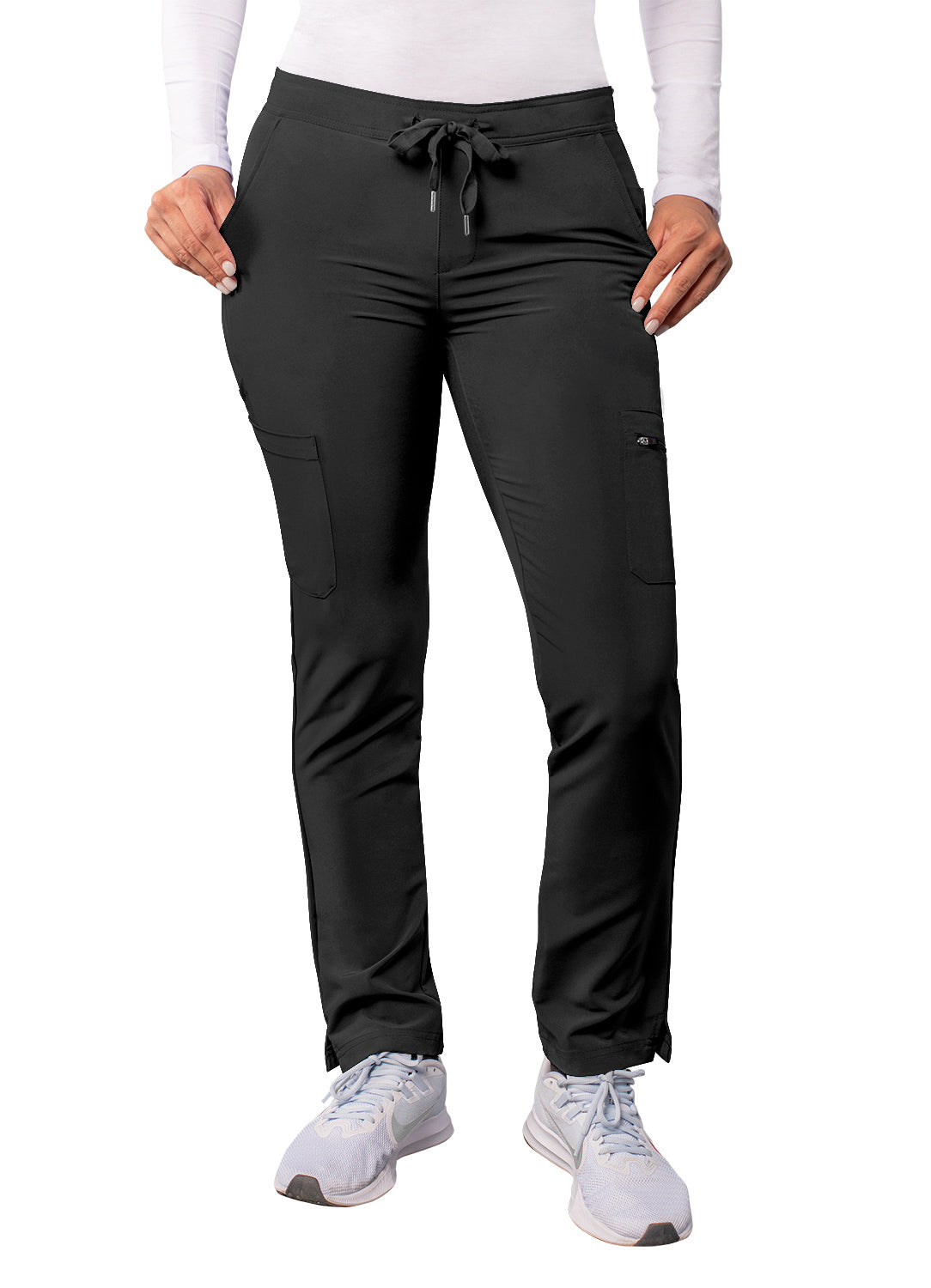 ADAR Addition Women's Skinny Leg Cargo Drawstring Pant Petite