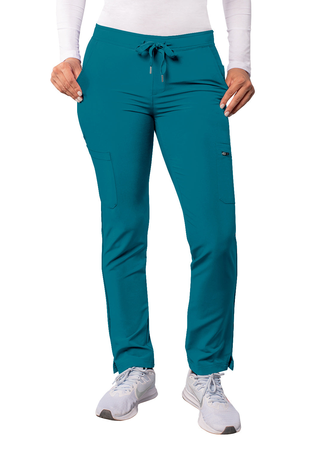 ADAR Addition Women's Skinny Leg Cargo Drawstring Pant Petite