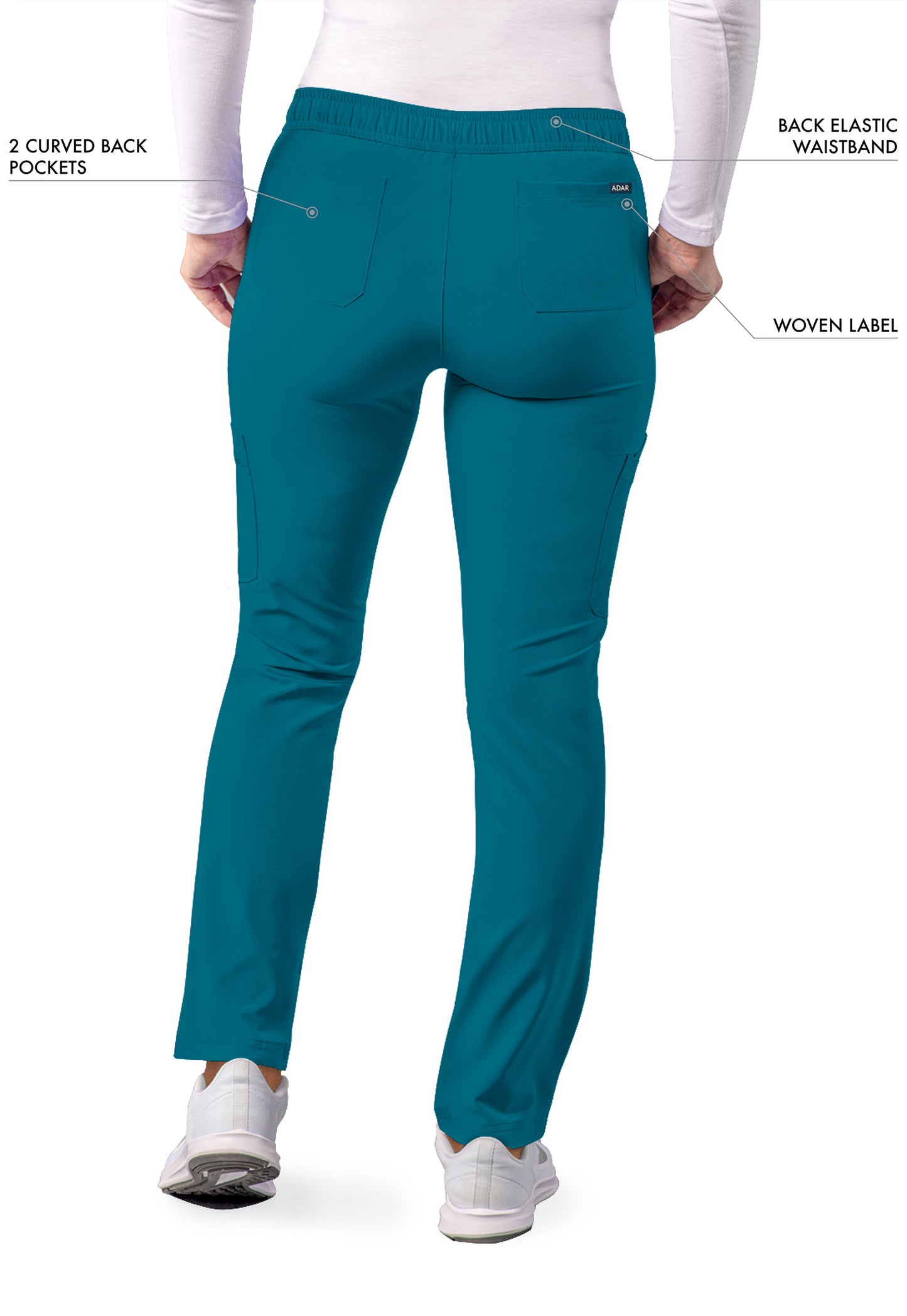 ADAR Addition Women's Skinny Leg Cargo Drawstring Pant Petite