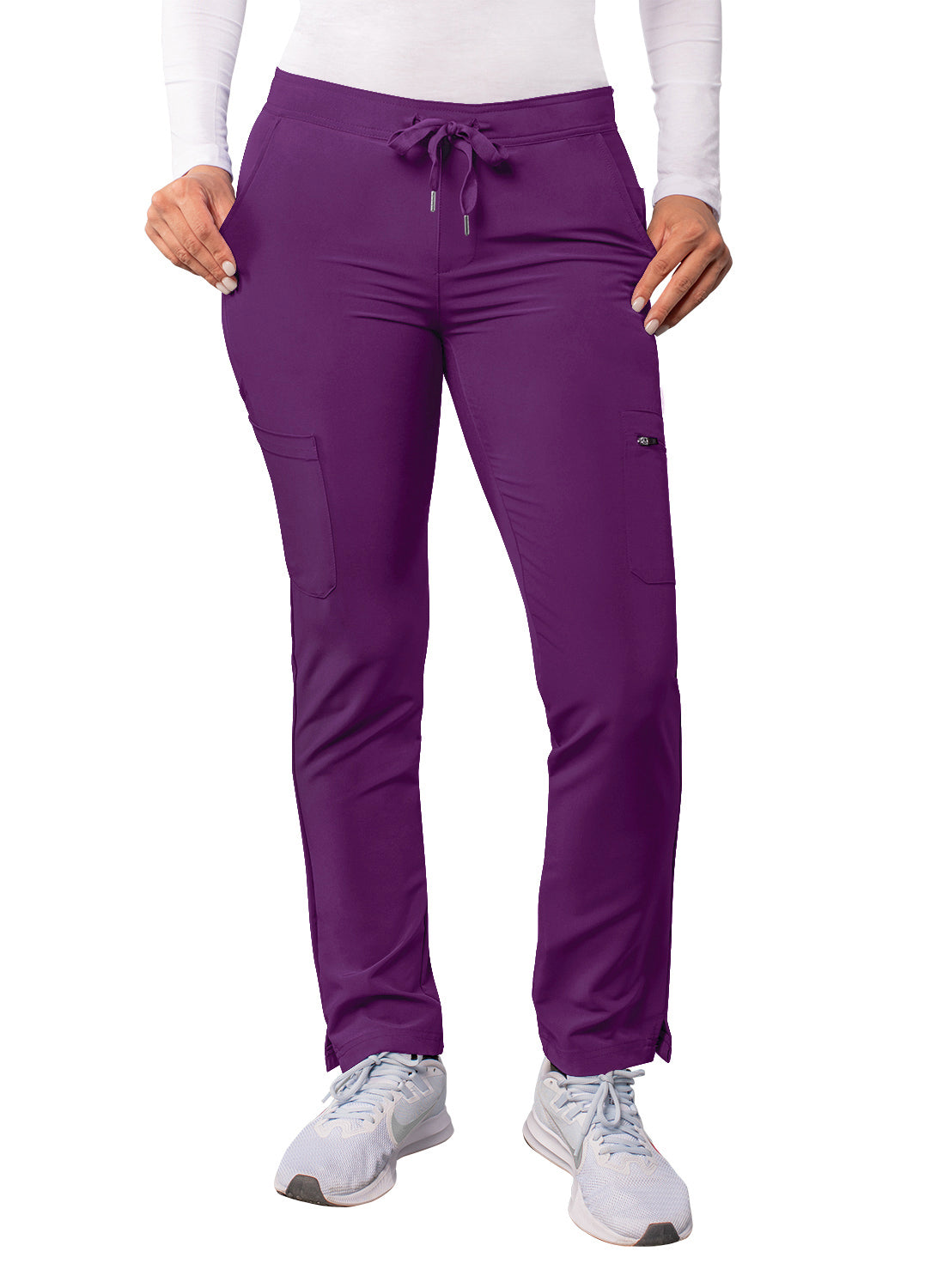 ADAR Addition Women's Skinny Leg Cargo Drawstring Pant Petite