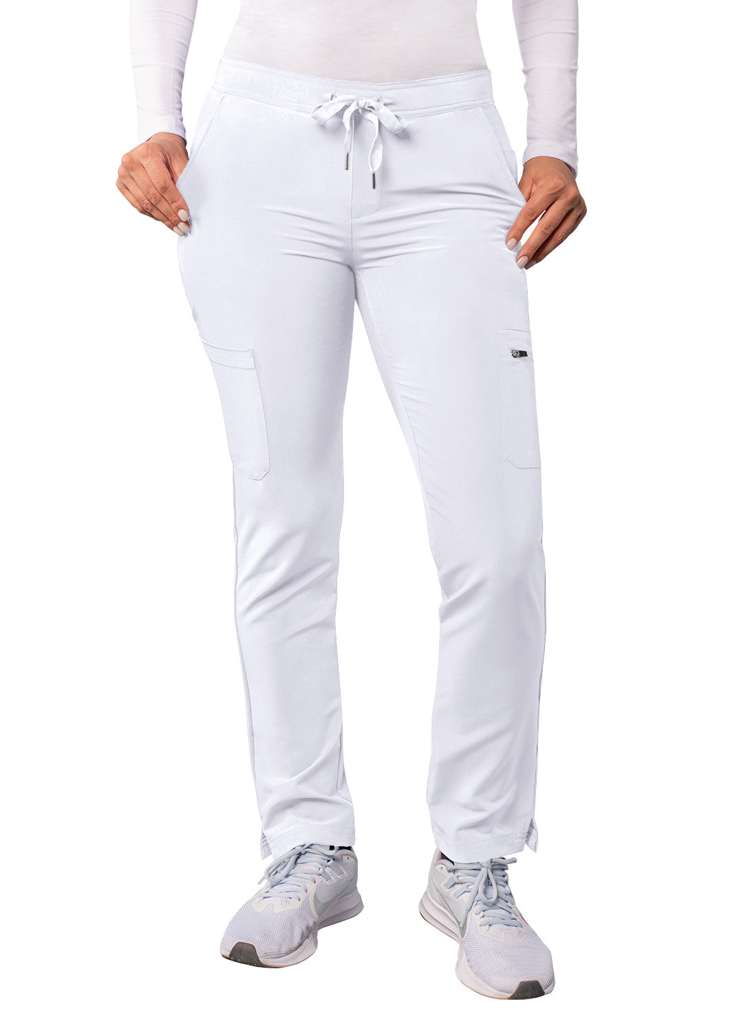 ADAR Addition Women's Skinny Leg Cargo Drawstring Pant Petite