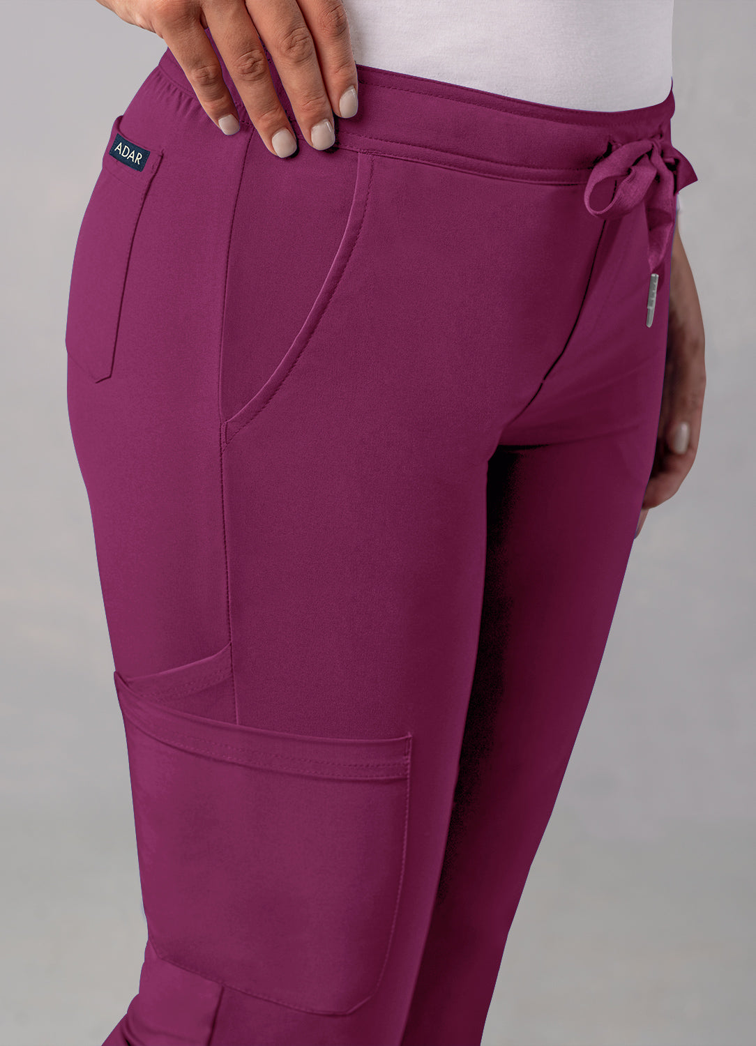 ADAR Addition Women's Skinny Leg Cargo Drawstring Pant Petite