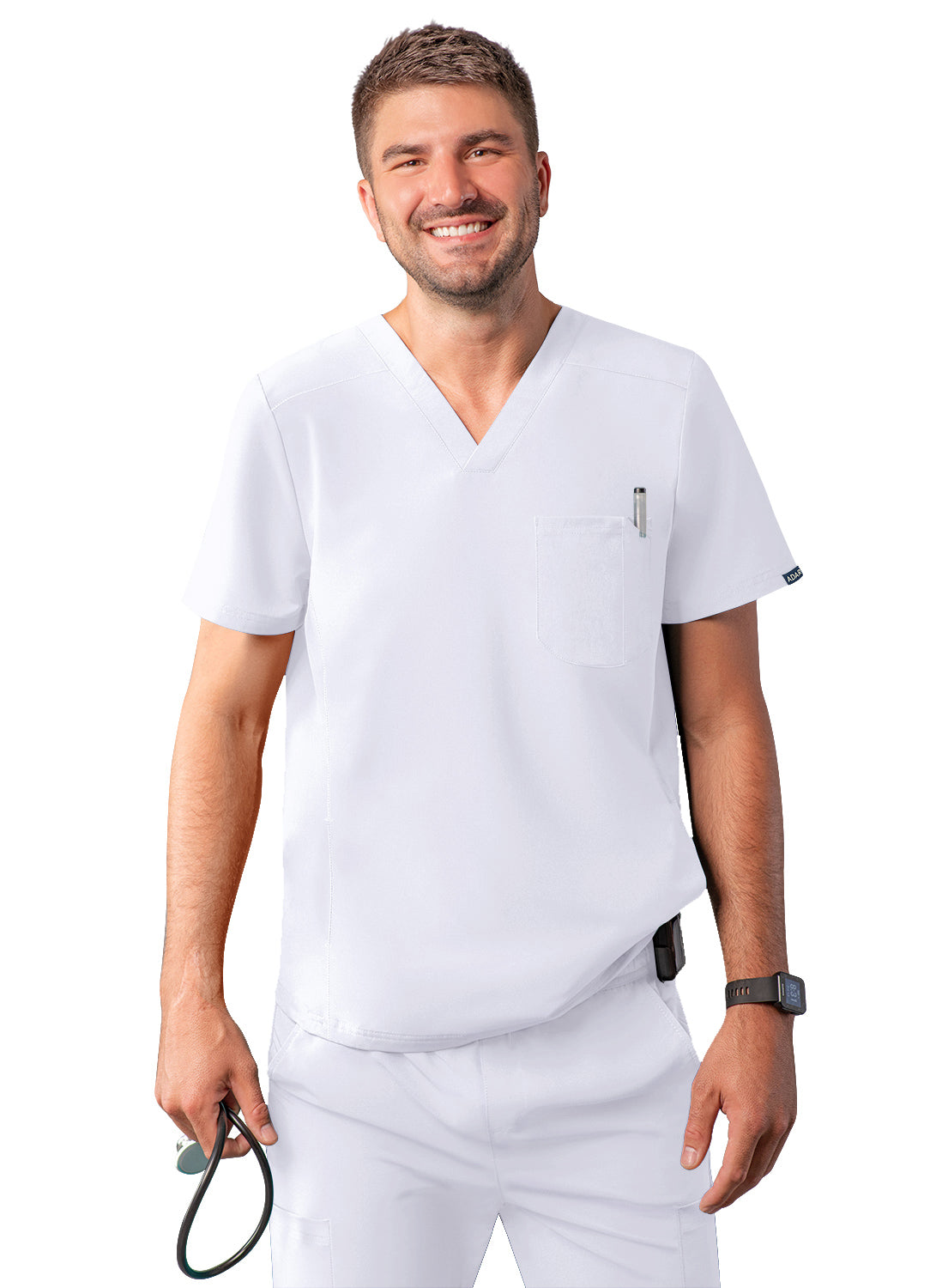 ADAR Addition Men's Go-Everyday Cargo Scrub Set
