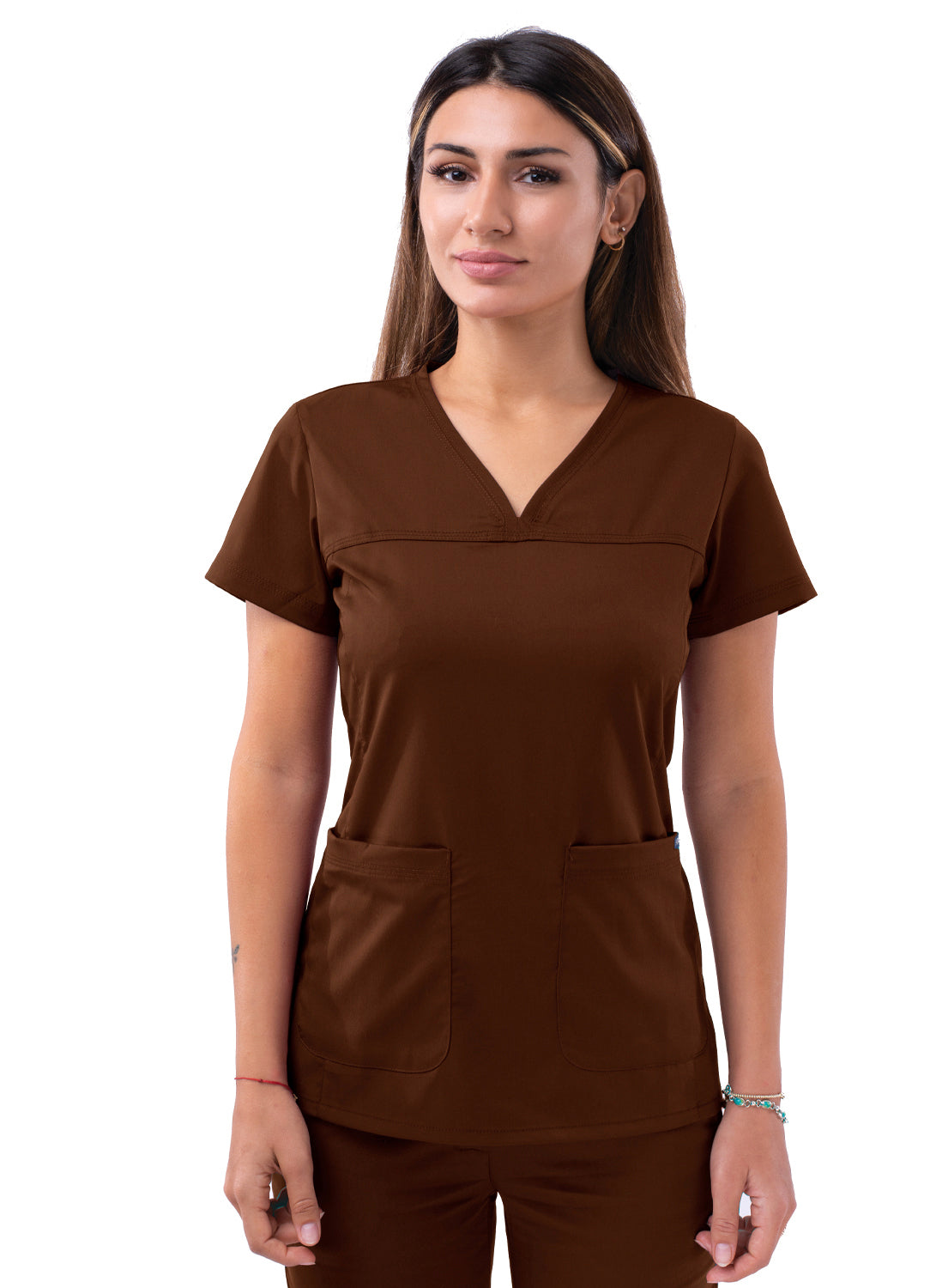ADAR Pro Women's Sweetheart V-neck Scrub Top
