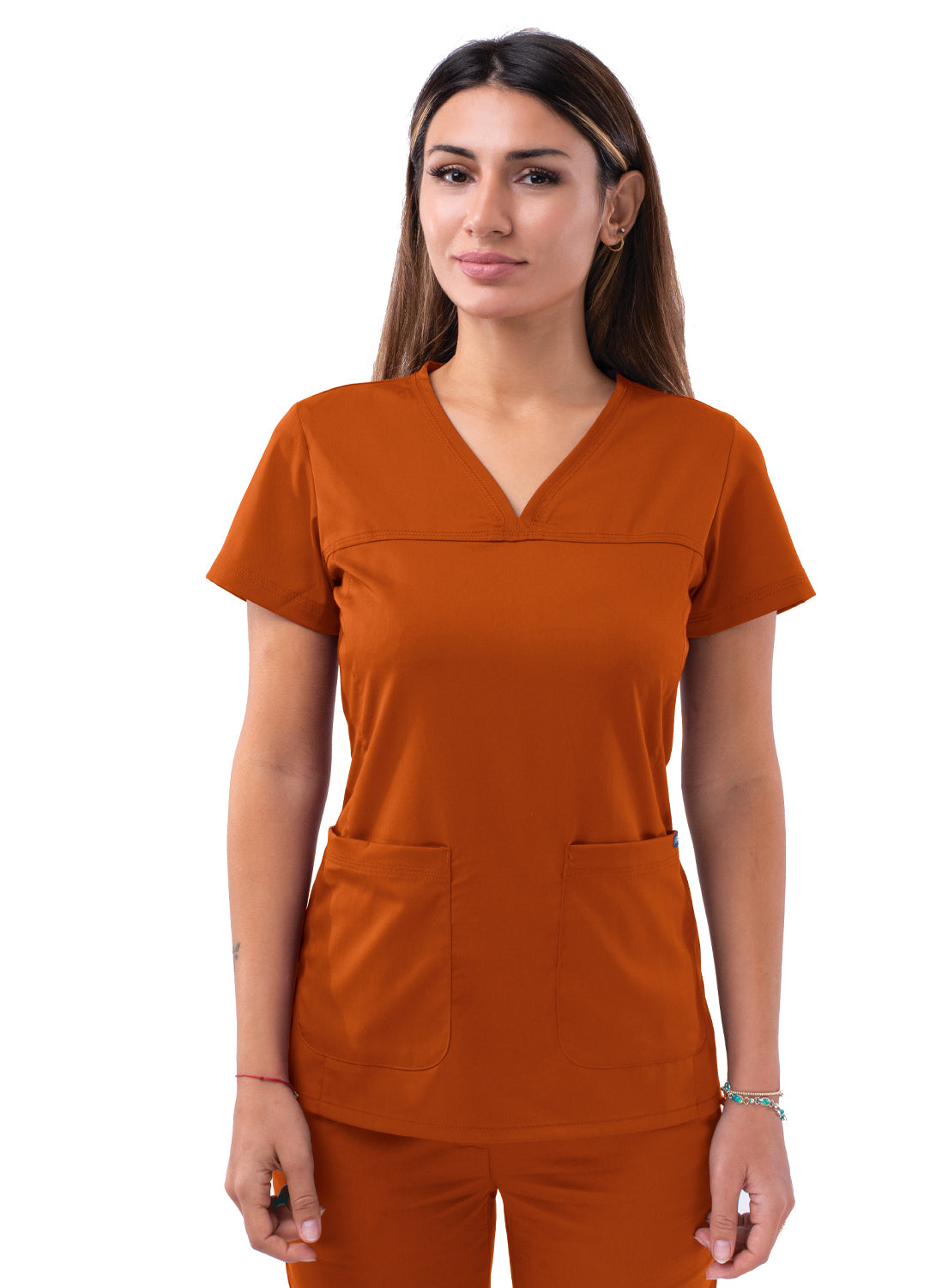 ADAR Pro Women's Sweetheart V-neck Scrub Top
