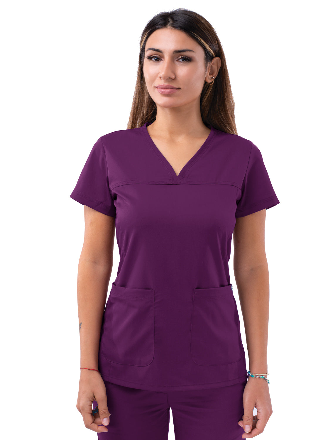 ADAR Pro Women's Sweetheart V-neck Scrub Top