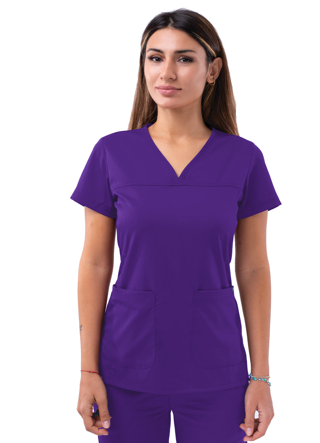 ADAR Pro Women's Sweetheart V-neck Scrub Top
