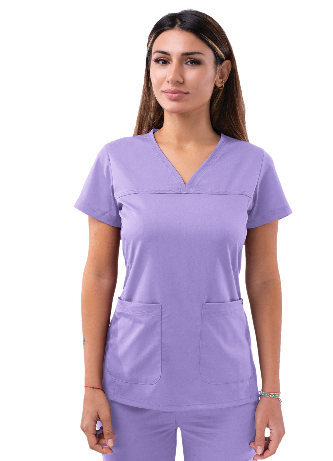 ADAR Pro Women's Sweetheart V-neck Scrub Top