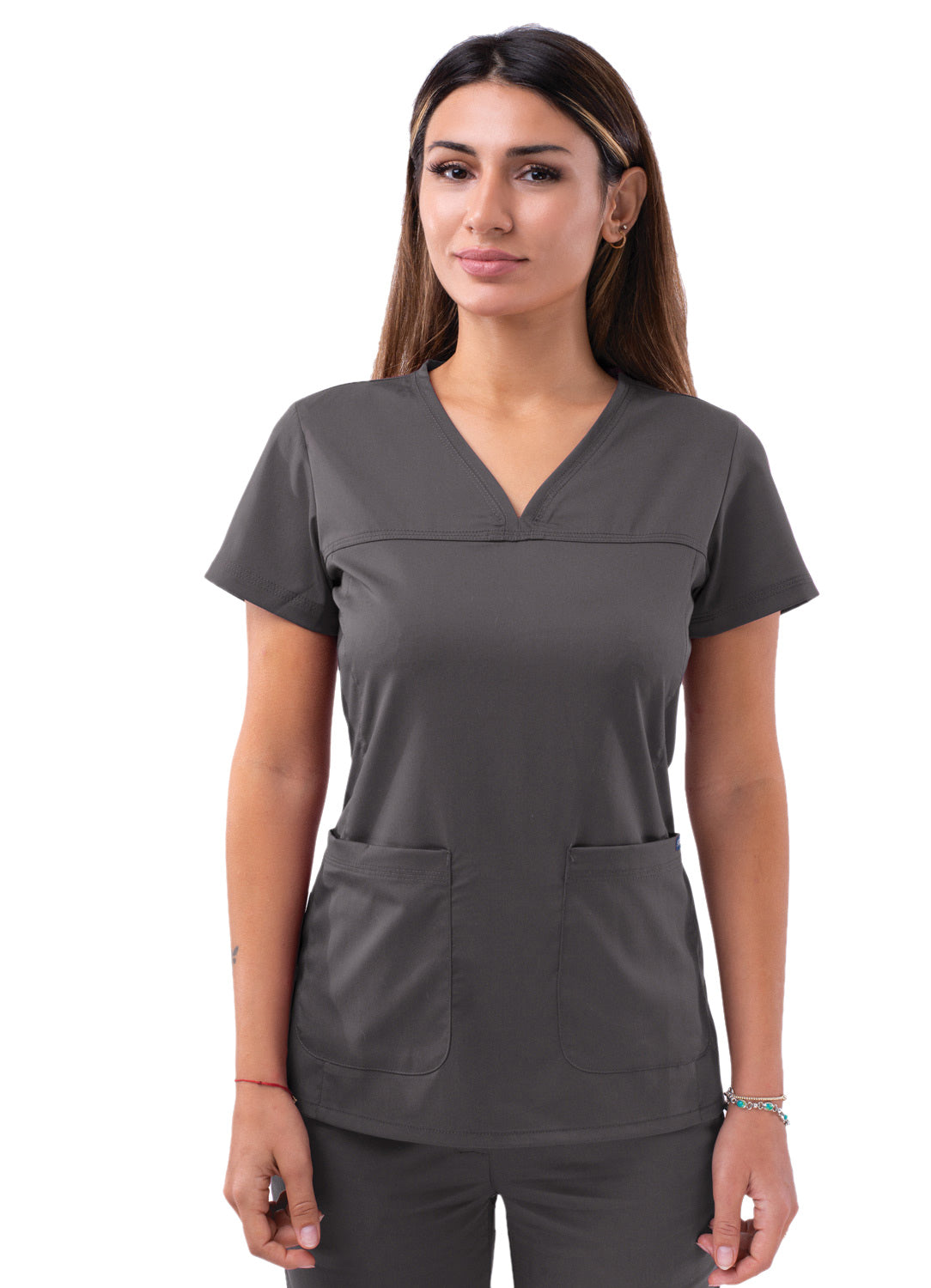 ADAR Pro Women's Sweetheart V-neck Scrub Top