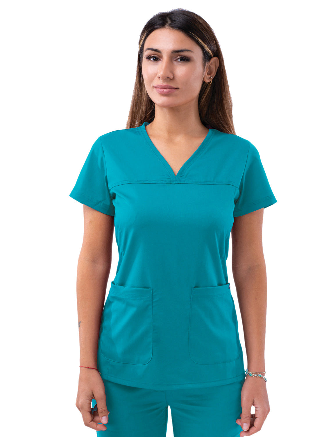 ADAR Pro Women's Sweetheart V-neck Scrub Top