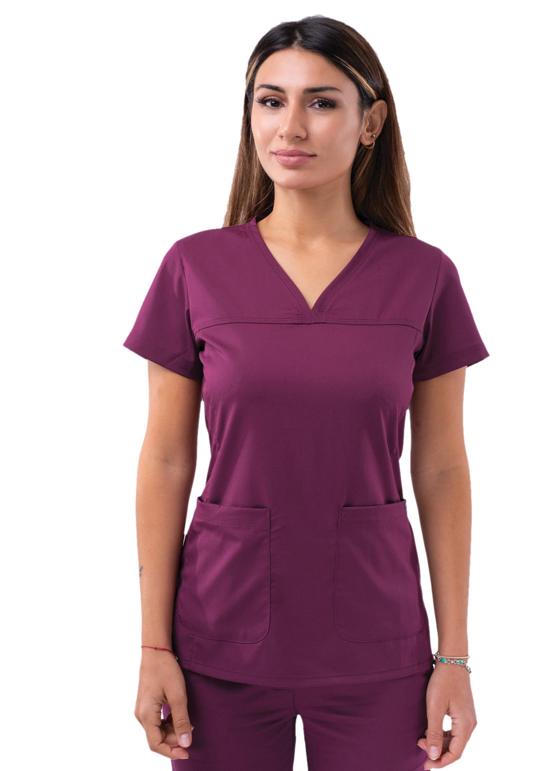 ADAR Pro Women's Sweetheart V-neck Scrub Top