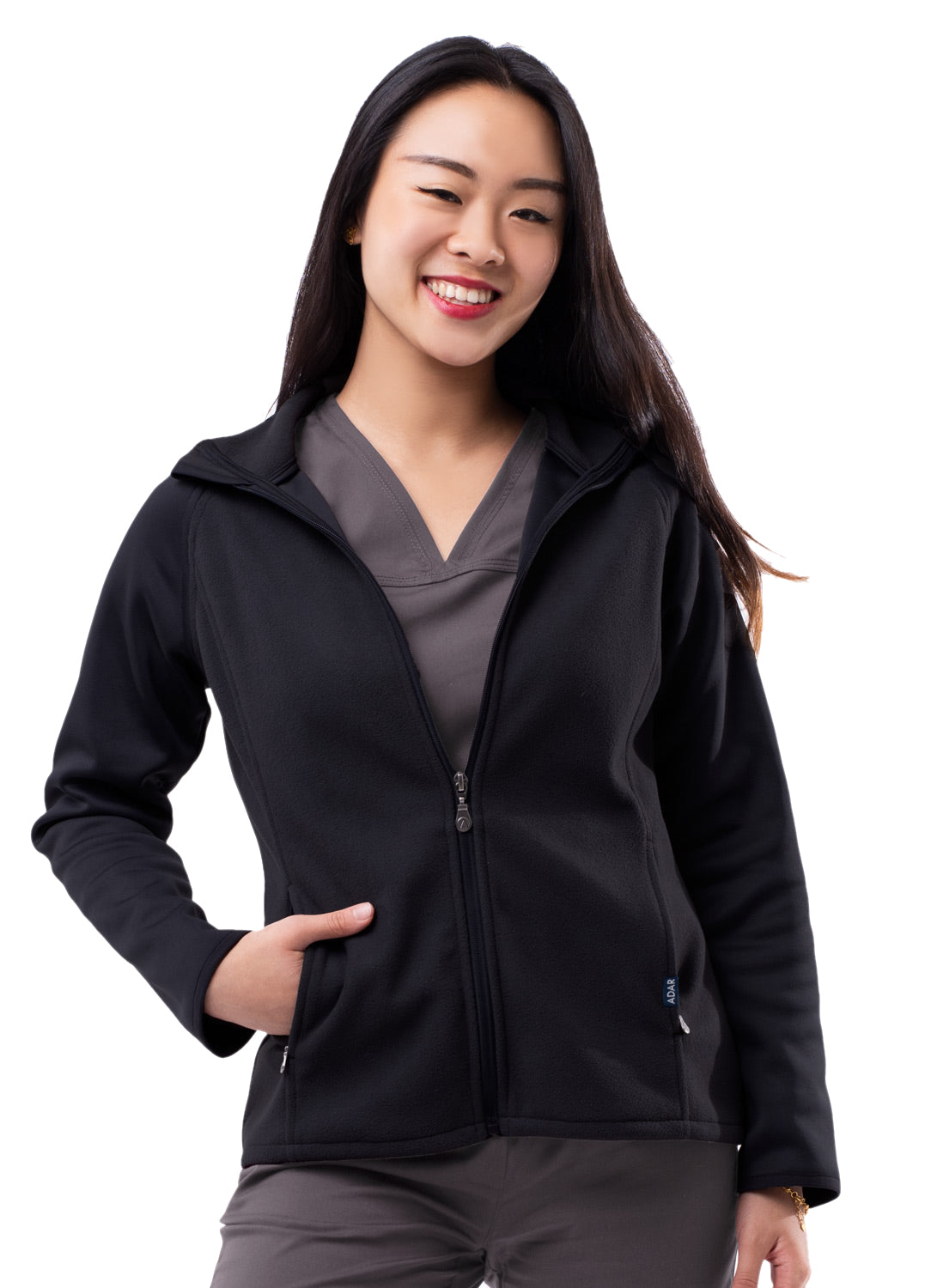 ADAR Pro Womens Performance Full Zip Bonded Fleece Jacket