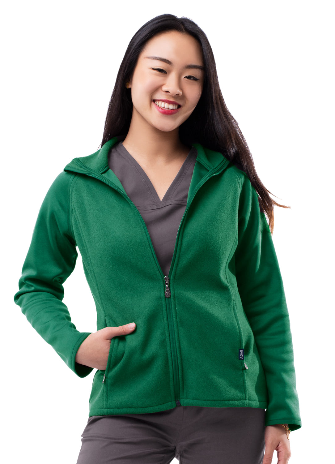 ADAR Pro Womens Performance Full Zip Bonded Fleece Jacket