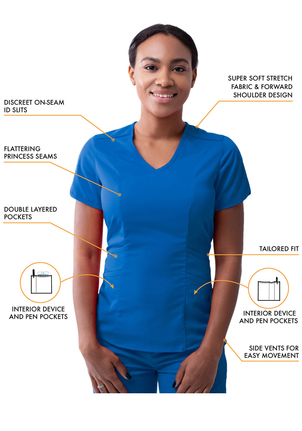 ADAR Pro Women's Modern Athletic Jogger Scrub Set
