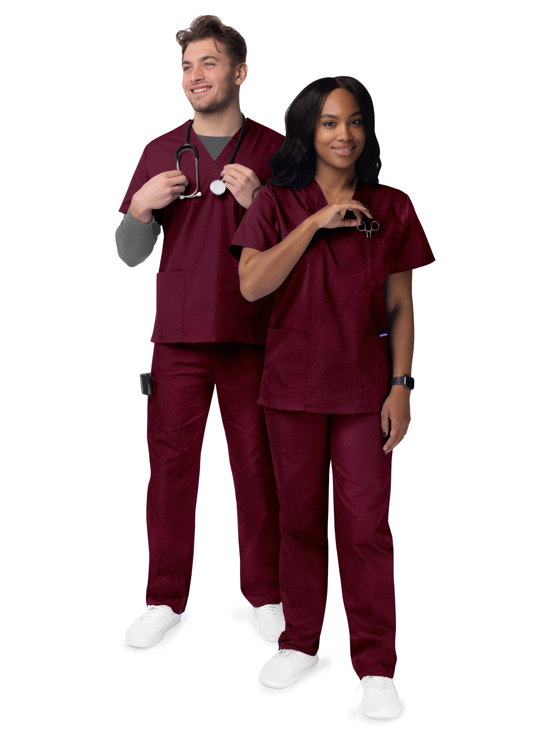 Sivvan Unisex V-Neck/Drawstring Pant Scrub Set