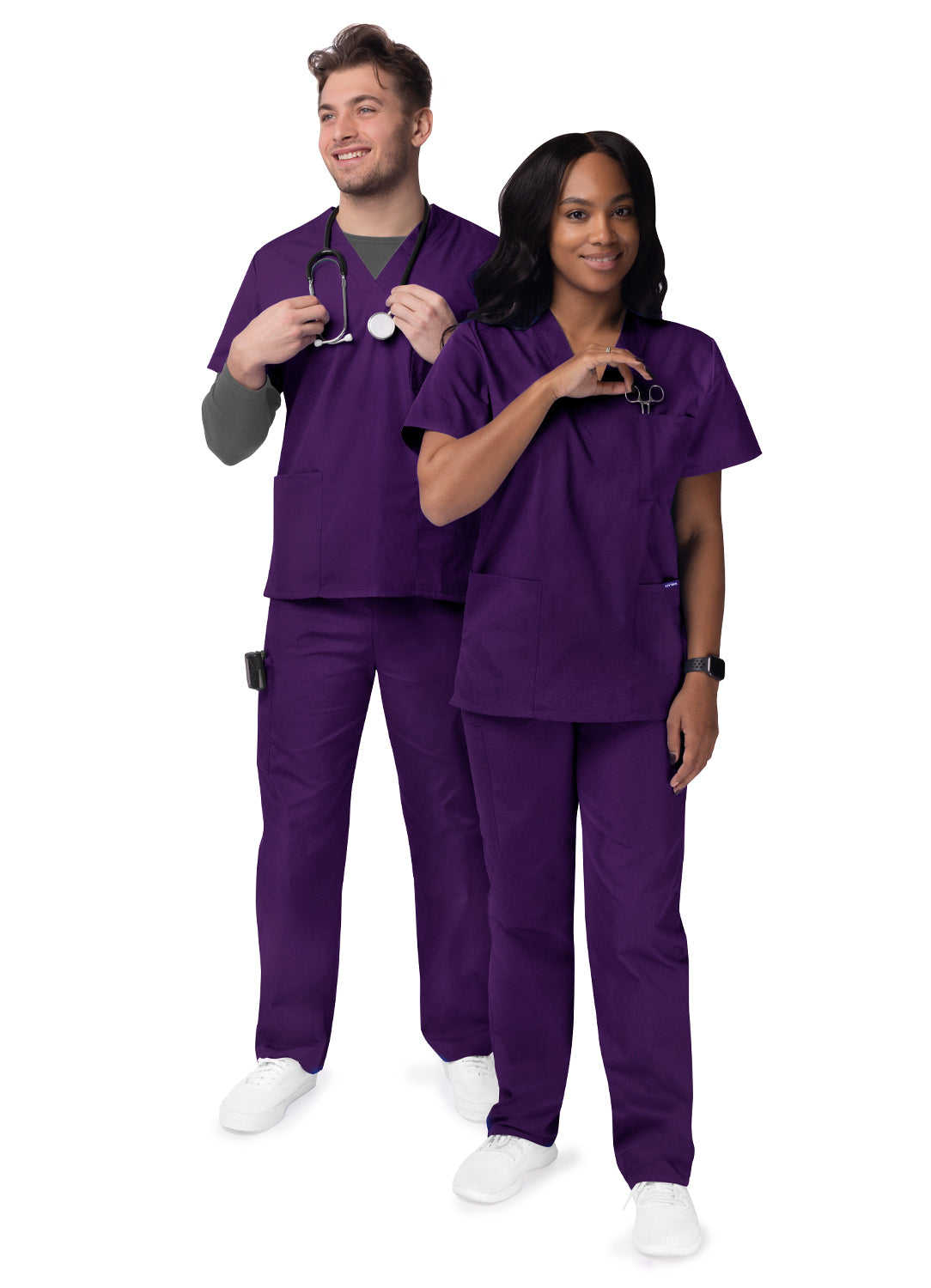Sivvan Unisex V-Neck/Drawstring Pant Scrub Set