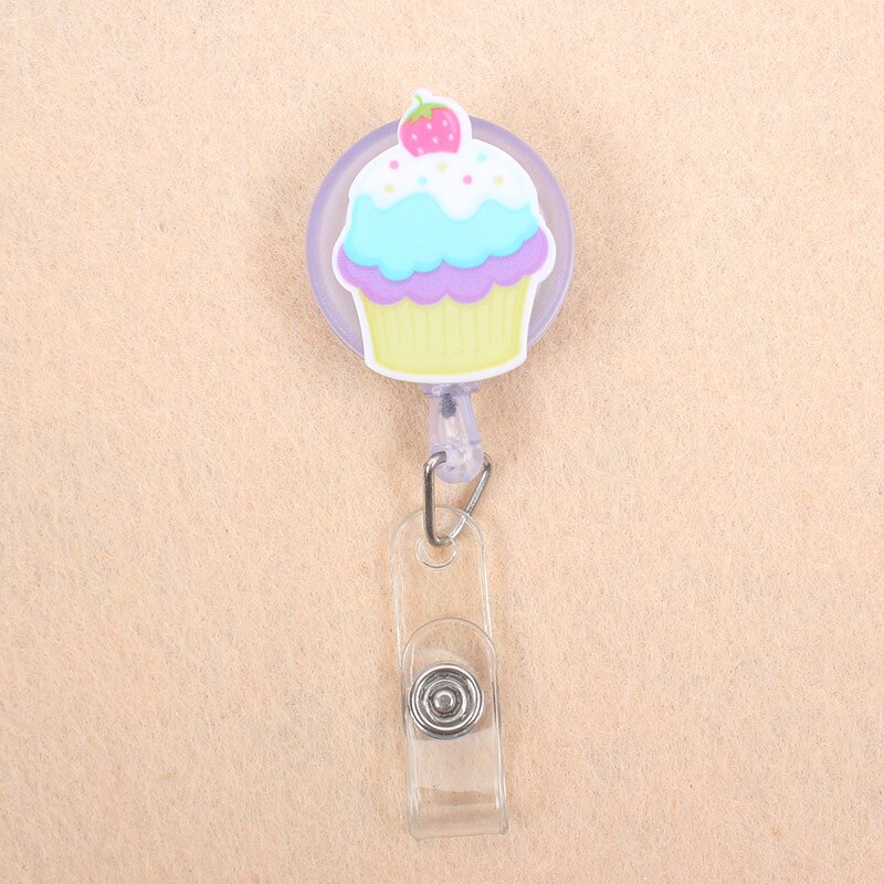 Creative Candy Color Owl Resin Retractable Badge Reel Nurse Doctor Student Exhibition ID Card Clips Badge Holder Stationery