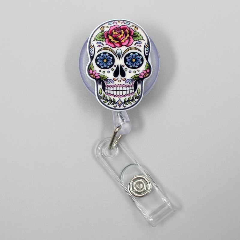 Creative Candy Color Owl Resin Retractable Badge Reel Nurse Doctor Student Exhibition ID Card Clips Badge Holder Stationery