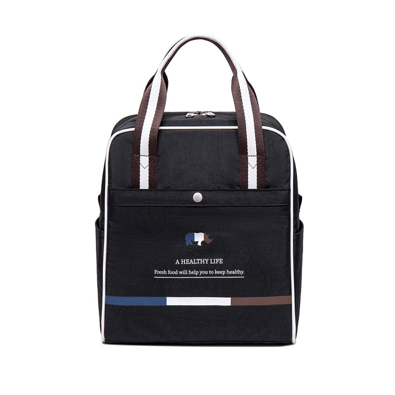 Portable Lunch Bag Thermal Insulated Lunch Box Tote Cooler Bag Bento Pouch Lunch Container School Food Storage Bags