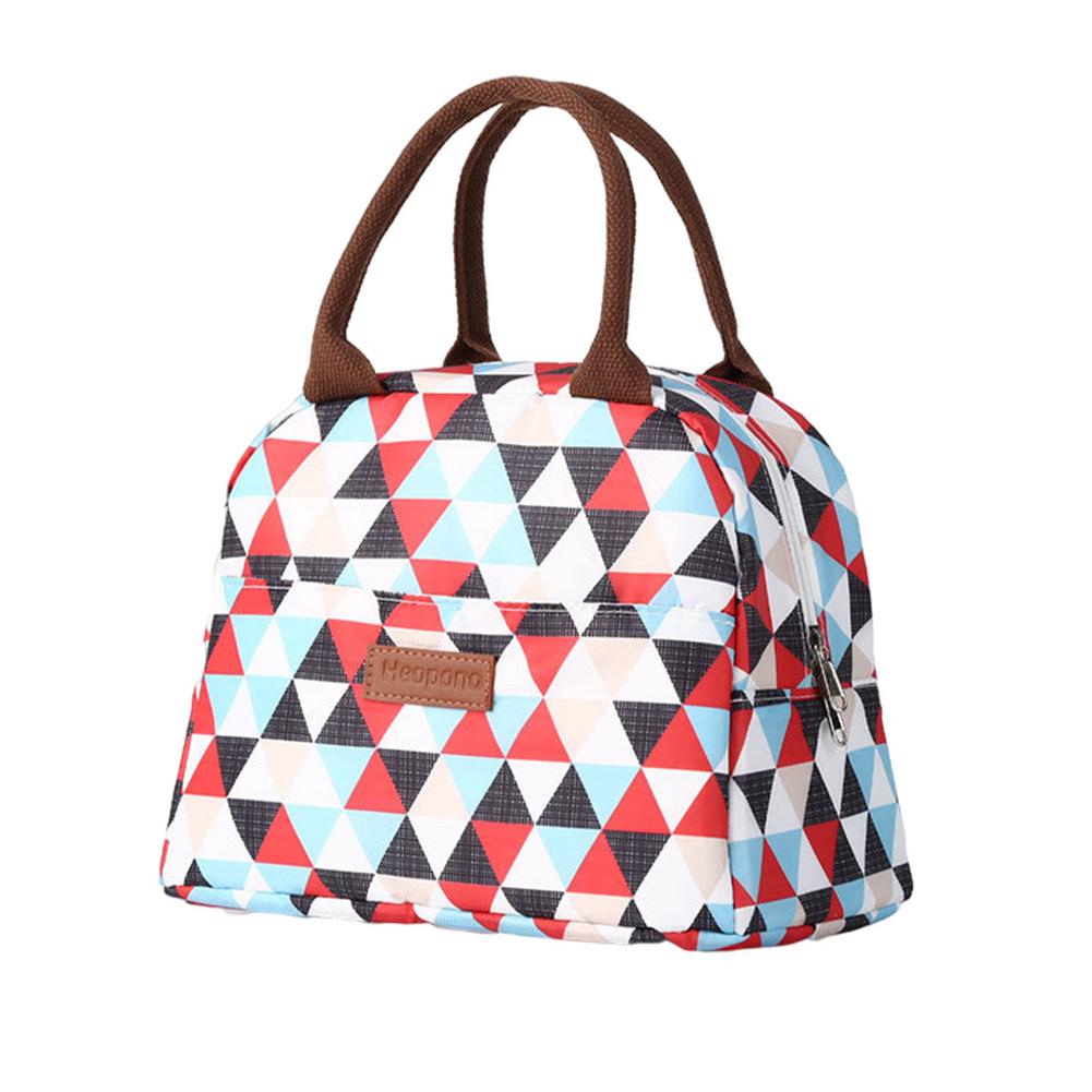 Functional Pattern Cooler Lunch Box Portable Insulated Oxford Cloth Lunch Bag Thermal Food