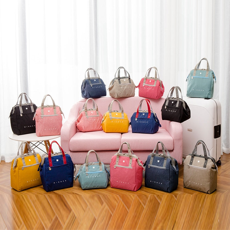 Portable Lunch Bag Thermal Insulated Lunch Box Tote Cooler Bag Bento Pouch Lunch Container School Food Storage Bags