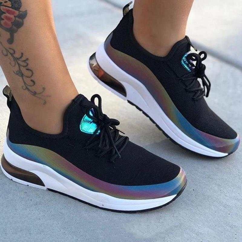 Sneakers Women Casual Shoes Mesh Air-Cushion Flat Anti-Slip Women Sneakers