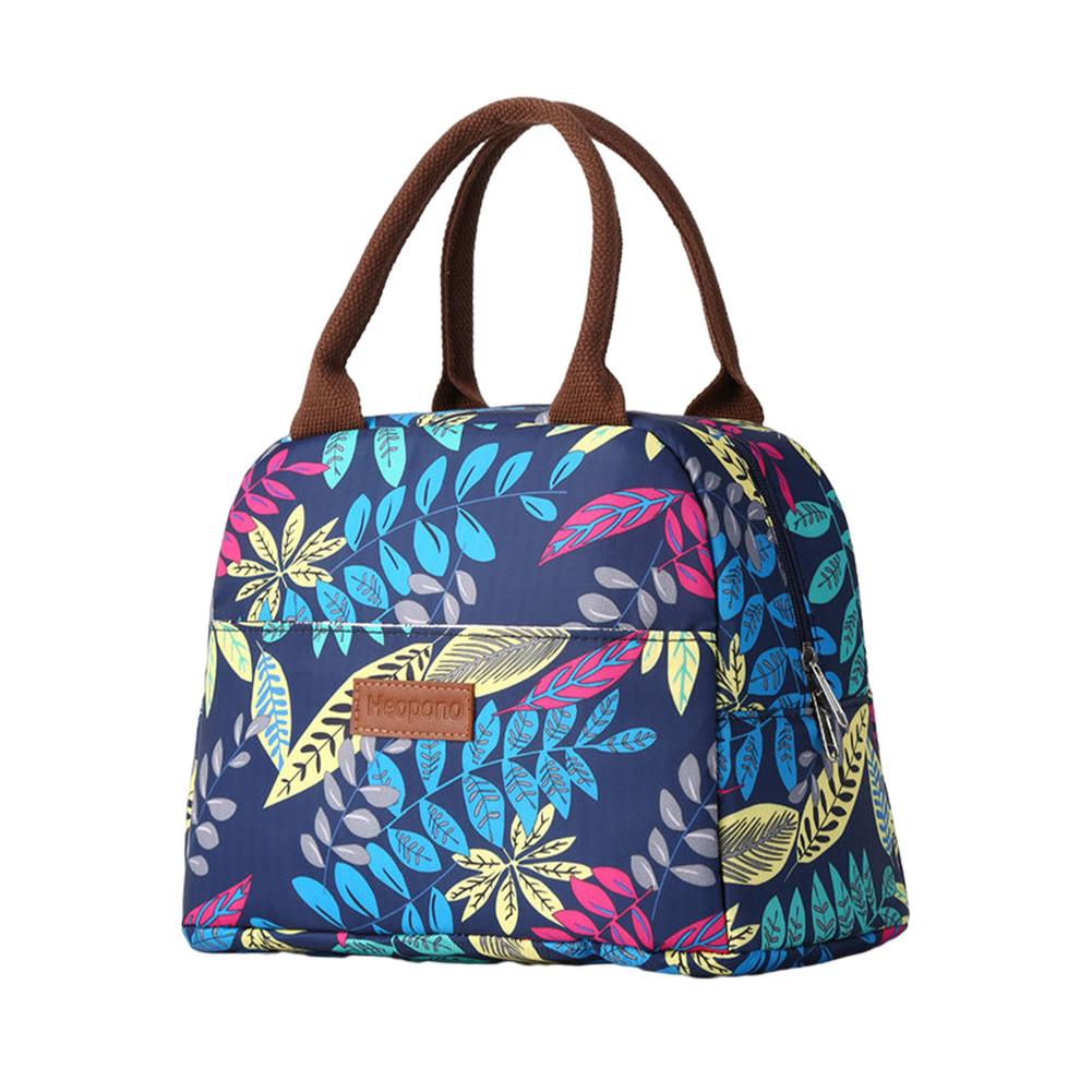 Functional Pattern Cooler Lunch Box Portable Insulated Oxford Cloth Lunch Bag Thermal Food
