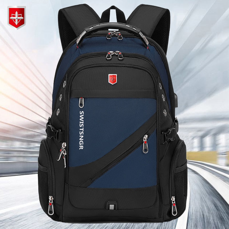 Anti-Thief Backpack Multifunctional Waterproof 17.3 Inch Laptop Bag USB Charging Travel Backpacks
