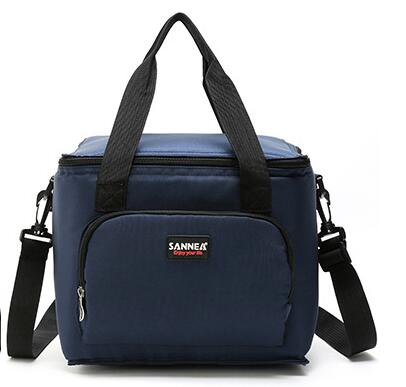 Oxford Double Layer Cooler Lunch Bag Printed Insulated Thermal Food Picnic Handbag Portable Shoulder Lunch Box Tote