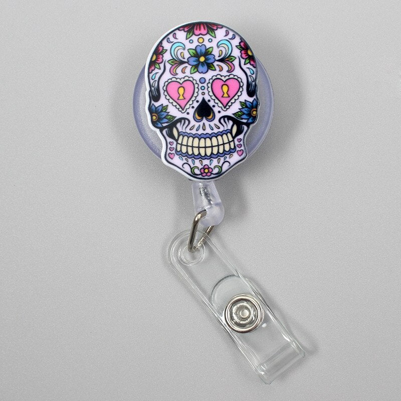 Creative Candy Color Owl Resin Retractable Badge Reel Nurse Doctor Student Exhibition ID Card Clips Badge Holder Stationery