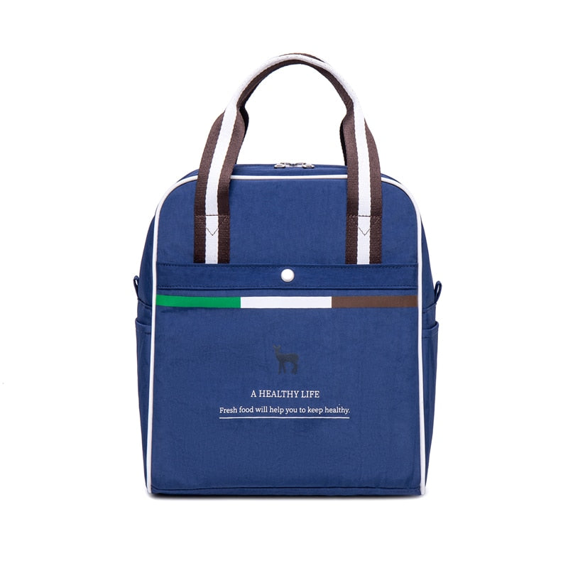 Portable Lunch Bag Thermal Insulated Lunch Box Tote Cooler Bag Bento Pouch Lunch Container School Food Storage Bags