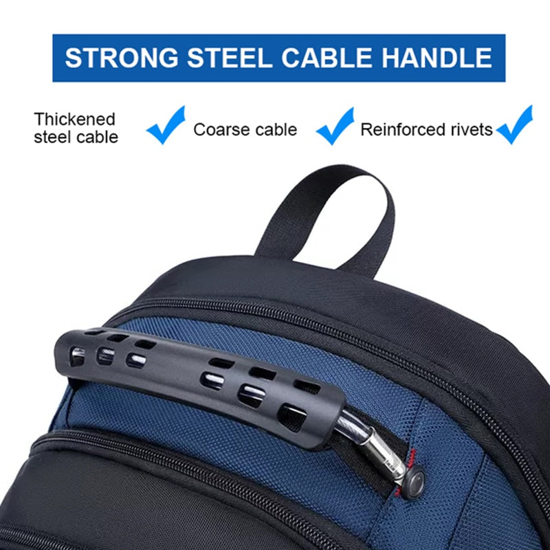 Anti-Thief Backpack Multifunctional Waterproof 17.3 Inch Laptop Bag USB Charging Travel Backpacks