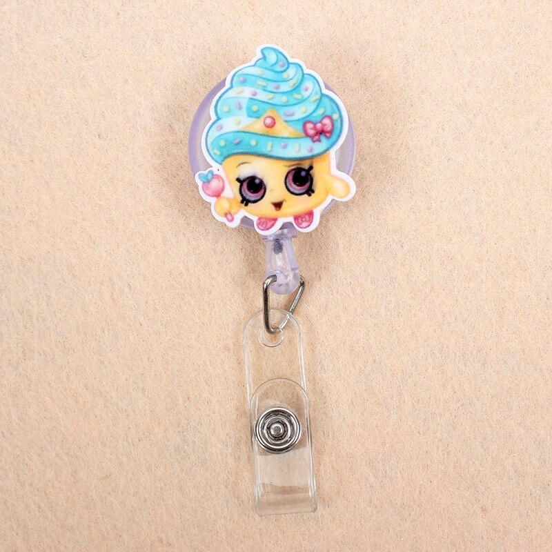 Creative Candy Color Owl Resin Retractable Badge Reel Nurse Doctor Student Exhibition ID Card Clips Badge Holder Stationery