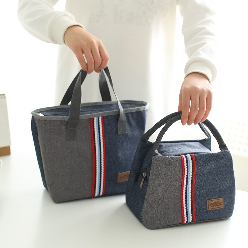 Oxford Lunch Bag Insulated Cooler Bento Bag Thermal Food Bag Carrier Accessories