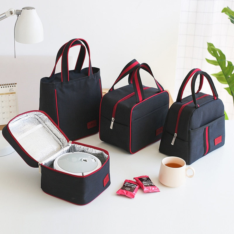 Thermal Lunch Bag Women Portable Insulated Cooler Bento Tote Family Travel Picnic Drink Fruit Food Fresh Organizer Accessories