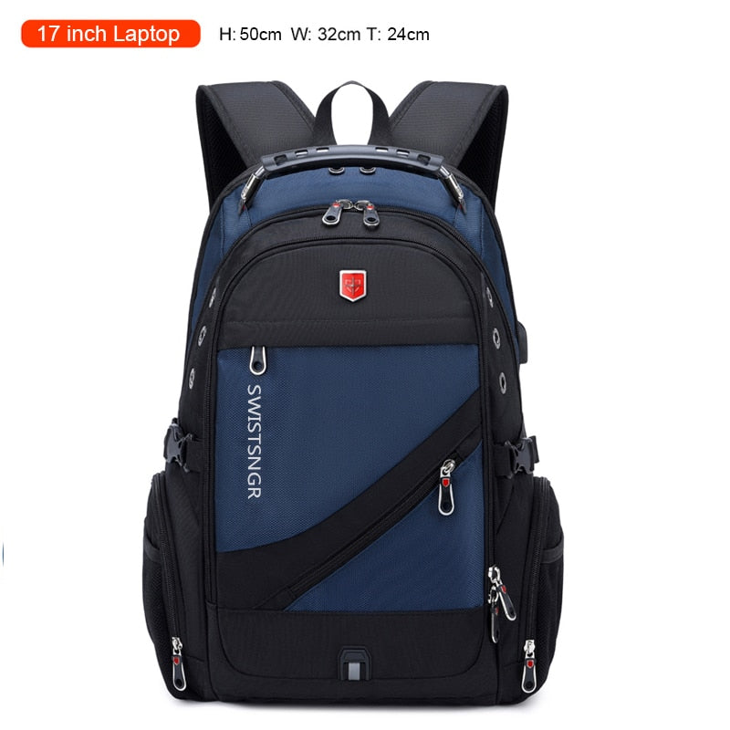 Anti-Thief Backpack Multifunctional Waterproof 17.3 Inch Laptop Bag USB Charging Travel Backpacks