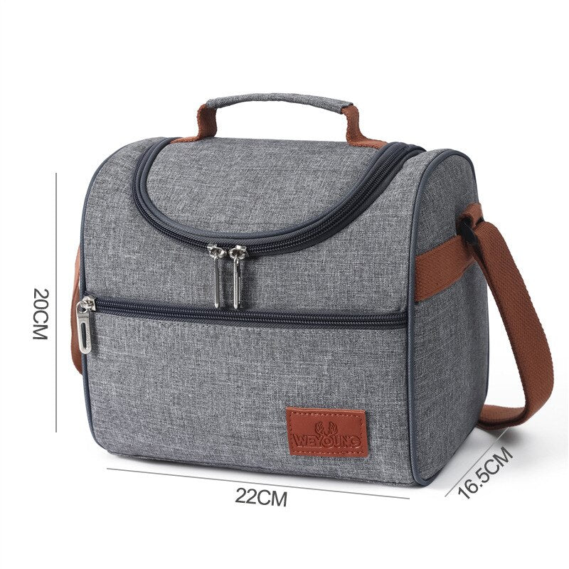 Portable Lunch Bag Women Thermal Cool / Heat for Meal Pack