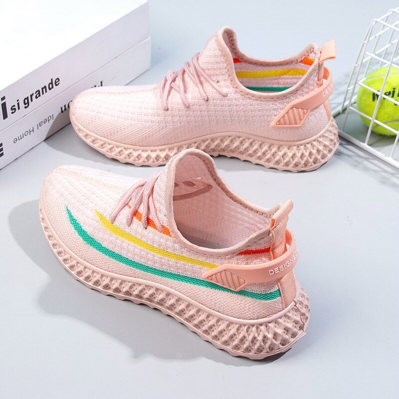 Women Casual Shoes Summer Breathable Sock Shoes Slip On Walking Shoes Ladies Outdoor Sports Sneakers Women's Vulcanized Shoes