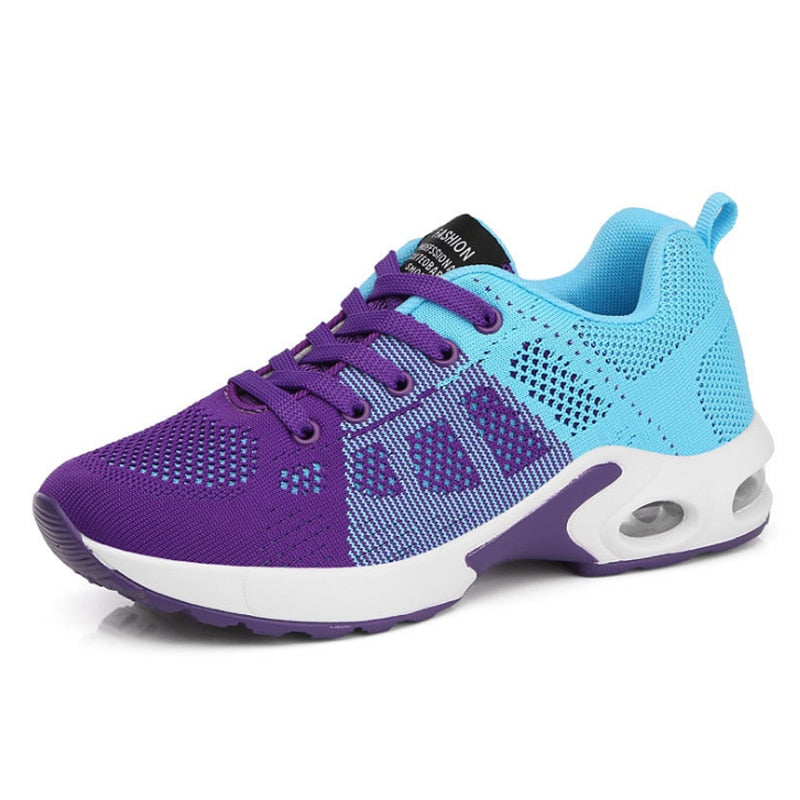 Ladies Casual Mesh Sneakers Flat Shoes Lightweight