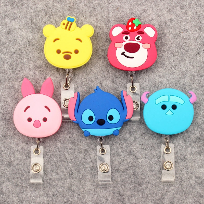 Large Size Disney Series Retractable Badge Reel ID Card Holder