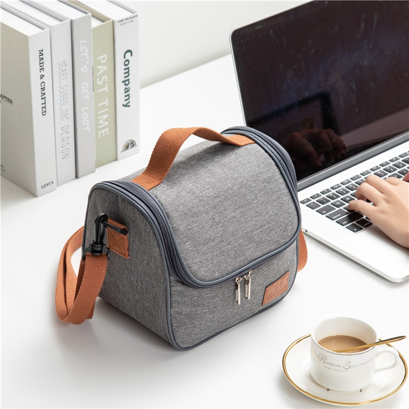 Portable Lunch Bag Women Thermal Cool / Heat for Meal Pack