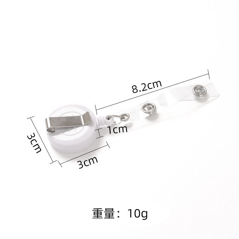 Marble Badge Reel Retractable ID Badge Holder Key Ring ID Name Card Office Supplies