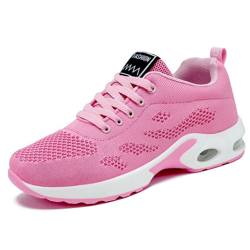 Ladies Casual Mesh Sneakers Flat Shoes Lightweight
