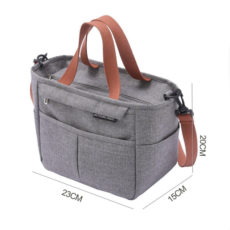 Portable Lunch Bag Women Thermal Cool / Heat for Meal Pack