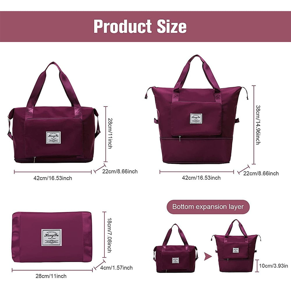 Folding Travel Bags Waterproof Tote Travel Luggage Bags Large Capacity Multifunctional Travel Duffle Bags Handbag